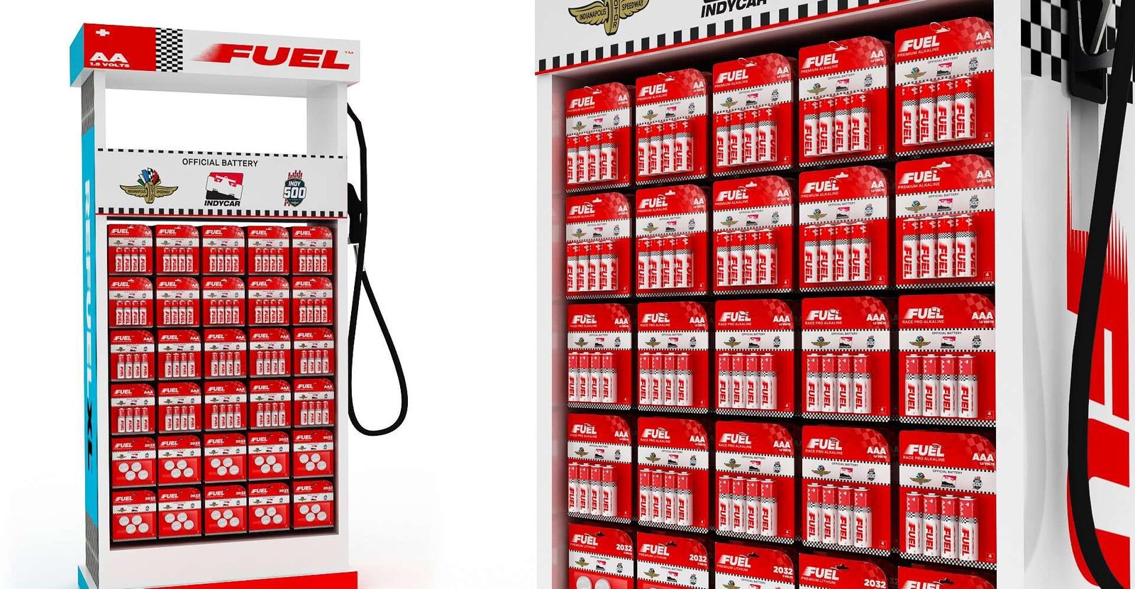 Experiential retail space with illuminated graphics
